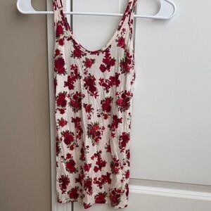 Full Tilt Red Floral Tank Top